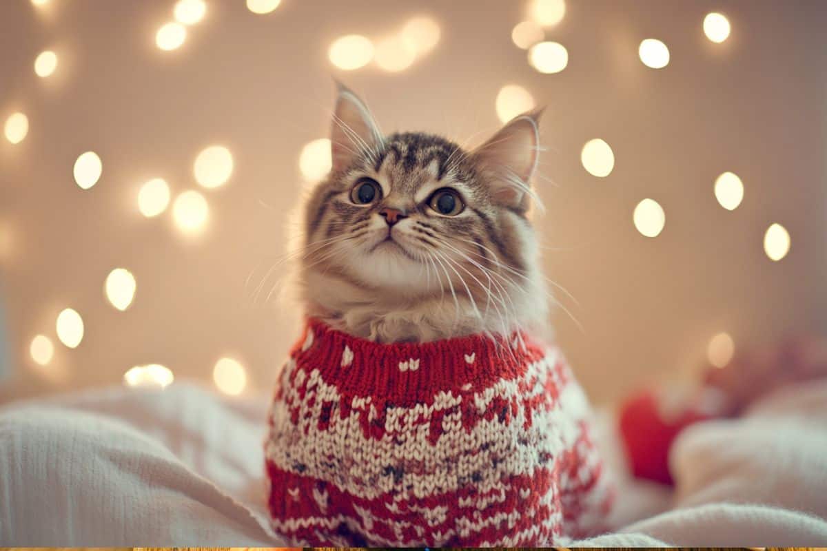 25 Festive Christmas Photo Ideas with Cats